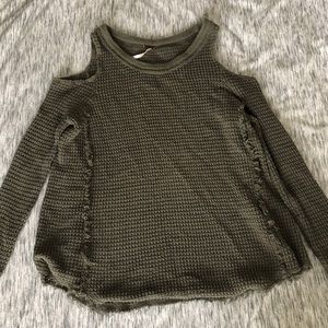 Free people open shoulder sweater